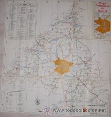 Mapas contempor&aacute;neos: MAPA COMUNIDAD DE MADRID A&Ntilde;OS 80.. ENVIO GRATIS&iexcl;&iexcl;&iexcl;