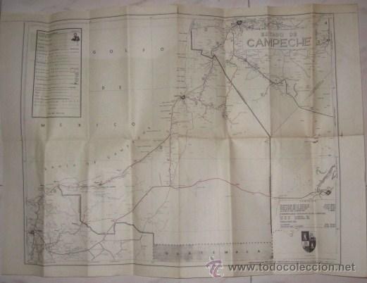 Mapas contempor&aacute;neos: MAPA CAMPECHE-MEXICO. A&Ntilde;O DE 1974.. ENVIO GRATIS&iexcl;&iexcl;&iexcl; - Foto 1
