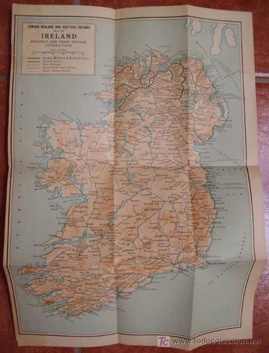 Mappe contemporanee: MAP OF IRELAND. 27x35 cm