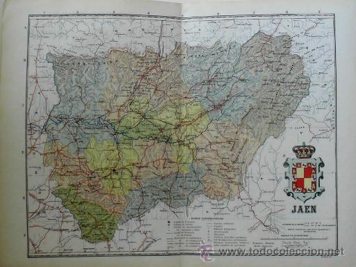 Mappe contemporanee: MAPA DE LA PROVINCIA DE JA&Eacute;N, por BENITO CHIAS, ca. 1900