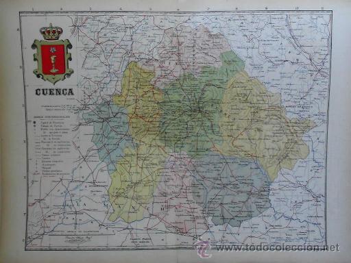Mappe contemporanee: MAPA DE LA PROVINCIA DE CUENCA, de BENITO CHIAS, ca. 1900