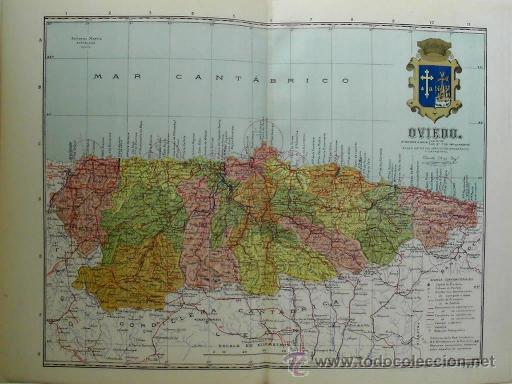 Mappe contemporanee: MAPA DE LA PROVINCIA DE OVIEDO, de BENITO CHIAS, ca. 1900