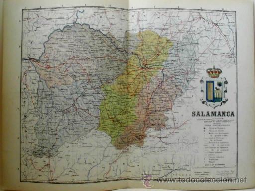 Mappe contemporanee: MAPA DE LA PROVINCIA DE SALAMANCA, de BENITO CHIAS, ca. 1900