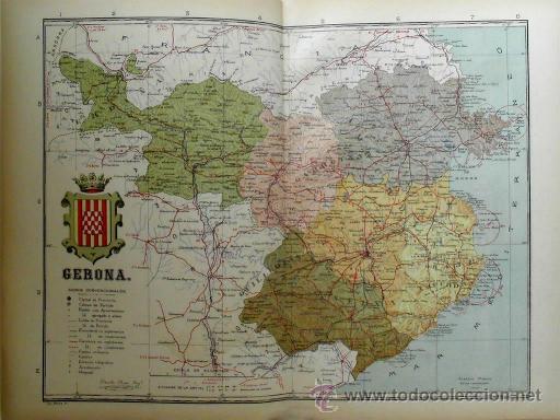 Mapas contempor&aacute;neos: MAPA DE LA PROVINCIA DE GERONA, de BENITO CHIAS, ca. 1900