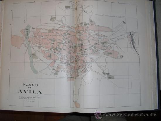 Mapas contempor&aacute;neos: 1900 PLANO DE LA CIUDAD DE AVILA