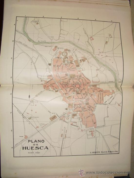Mapas contempor&aacute;neos: 1900 PLANO DE LA CIUDAD DE HUESCA