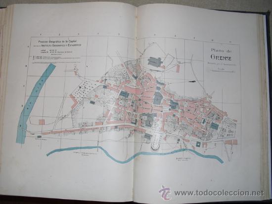 Mapas contempor&aacute;neos: 1900 PLANO DE LA CIUDAD DE ORENSE