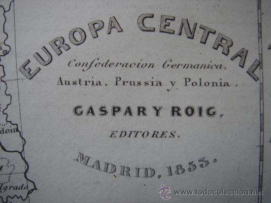 Mapas contempor&acirc;neos: MARAVILLOSO MAPA CONFEDERACI&Oacute;N GERM&Aacute;NICA, GRABADO ACERO, DUFOUR, ORIGINAL, MADRID, 1852, ESPL&Eacute;NDIDO