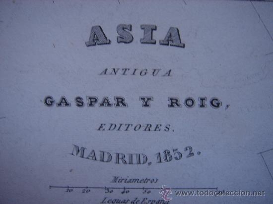 Mapas contempor&acirc;neos: MARAVILLOSO MAPA HIST&Oacute;RICO DE ASIA ANTIGUA, GRABADO ACERO, DUFOUR, ORIGINAL, MADRID, 1852, PERFECTO