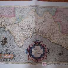 Mapas contemporáneos: * REPRODUCCIÓN * REINO DE VALENCIA * REGNI VALENTIAE TYPUS. JODOCUS HONDIUS, AMSTERDAM 1606