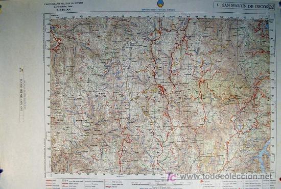 Mapas contempor&aacute;neos: SERVICIO GEOGR&Aacute;FICO DEL EJ&Eacute;RCITO. SAN MARTIN DE OSCOS - ASTURIAS. Mapa a Escala 1: 50.000. Cartograf