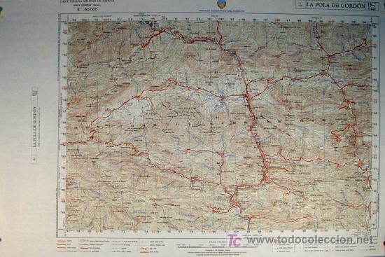 Mapas contempor&aacute;neos: SERVICIO GEOGR&Aacute;FICO DEL EJ&Eacute;RCITO. LA POLA DE GORDON - LEON. Mapa a Escala 1: 50.000. Cartograf&iacute;a Mil