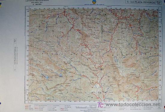 Mapas contempor&aacute;neos: SERVICIO GEOGR&Aacute;FICO DEL EJ&Eacute;RCITO. LA PLAZA (TEVERGA) - ASTURIAS. Mapa a Escala 1: 50.000. Cartograf&iacute;