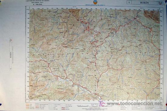 Mappe contemporanee: SERVICIO GEOGR&Aacute;FICO DEL EJ&Eacute;RCITO. BURON - LEON. Mapa a Escala 1: 50.000. Cartograf&iacute;a Militar de Espa