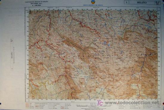 Mappe contemporanee: SERVICIO GEOGR&Aacute;FICO DEL EJ&Eacute;RCITO. BELE&Ntilde;O - ASTURIAS. Mapa a Escala 1: 50.000. Cartograf&iacute;a Militar de