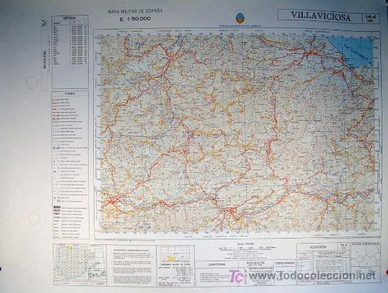 Mappe contemporanee: SERVICIO GEOGR&Aacute;FICO DEL EJ&Eacute;RCITO. VILLAVICIOSA - ASTURIAS. Mapa a Escala 1: 50.000. Cartograf&iacute;a Mili