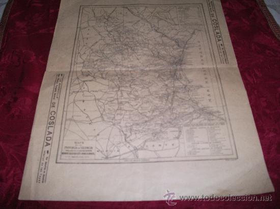 Mapas contempor&aacute;neos: Mapa provincia de Valencia,La Maravilla agua mineral purgante natural de Coslada,publicado por la