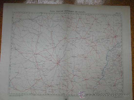 Mapas contempor&acirc;neos: 1919 HOJA 62 DEL MAPA MILITAR ITINERARIO DE ESPA&Ntilde;A   CORUCHE EVORA OLIVENZA