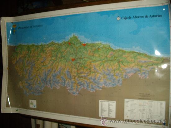 Mapas contempor&aacute;neos: MAPA DE ASTURIAS PLASTIFICADO TAMA&Ntilde;O 74X120 CMS..&rdquo;ENVIO GRATIS &rdquo;
