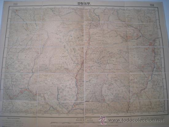 Contemporary maps: SORT, ALTRON, POBLETA BELLVEHI, MONROS, SARROCA BELLERA - MAPA TOPOGRAFICO DE LA REGION