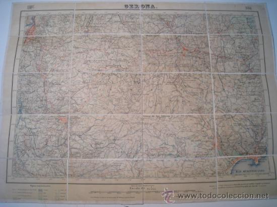 Contemporary maps: GIRONA, CASSA SELVA, LA BISBAL, PERALLADA, CALONGE - MAPA TOPOGRAFICO DE LA REGION