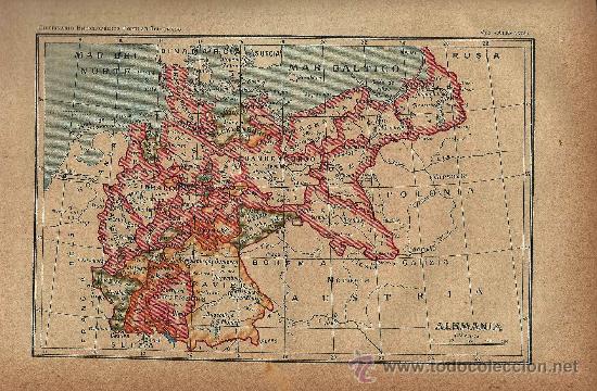 Mapas contempor&aacute;neos: Mapa Alemania - circa 1900 - Foto 1