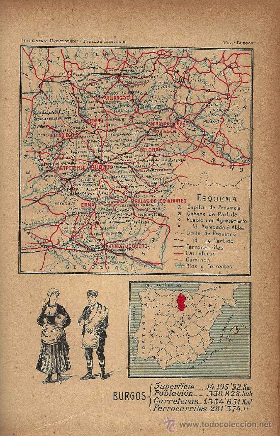 Mapas contempor&aacute;neos: Mapa de BURGOS - circa 1900 - Foto 1