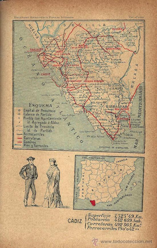 Mapas contempor&aacute;neos: Mapa de C&Aacute;DIZ - circa 1900 - Foto 1
