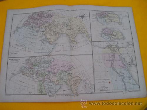 Contemporary maps: Antiguo Mapa : TEMPS PRIMITIFS. 1866. DRIOUX, LEROY Ch.