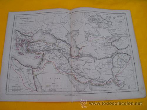 Contemporary maps: Antiguo Mapa: MONARCHIES COMPAR&Eacute;ES de Cyrus, de Darius et d'Alexandre. 1866. DRIOUX, LEROY Ch.
