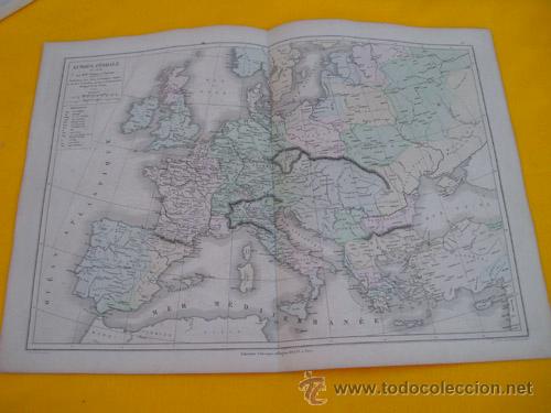 Contemporary maps: Antiguo Mapa: EUROPE F&Eacute;ODALE en 1328. 1866. DRIOUX, LEROY Ch.