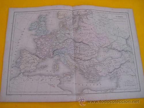 Contemporary maps: Antiguo Mapa: EUROPE pendant la Guerre de Trente Ans. 1866. DRIOUX, LEROY Ch.