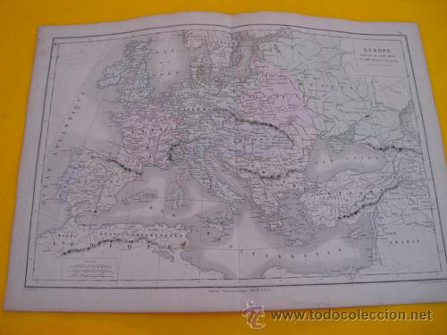 Contemporary maps: Antiguo Mapa: EUROPE pendant le XVIII. 1866. DRIOUX, LEROY Ch.