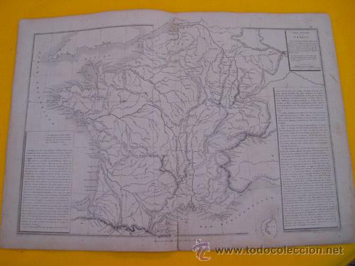 Contemporary maps: Antiguo Mapa: CARTE PHYSIQUE DE LA FRANCE. 1866. DRIOUX, LEROY Ch.