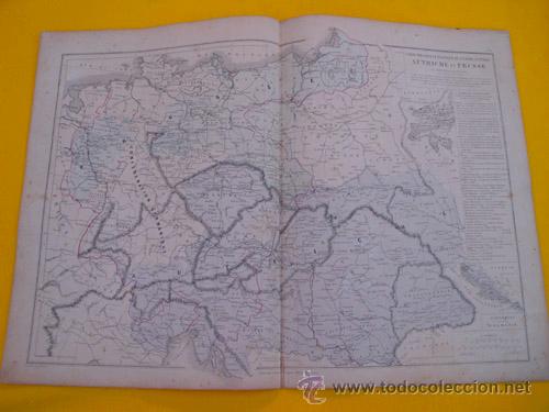 Mappe contemporanee: Antiguo Mapa: Physique et Politique de l'Europe Centrale AUTRICHE ET PRUSSE. 1866. DRIOUX, LEROY Ch.