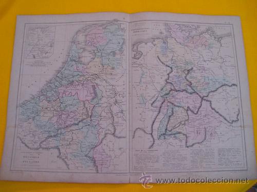 Mappe contemporanee: Antiguo Mapa: BELGIQUE ET HOLLANDE, CONF&Eacute;D&Eacute;RATION GERMANIQUE. 1866. DRIOUX, LEROY Ch.