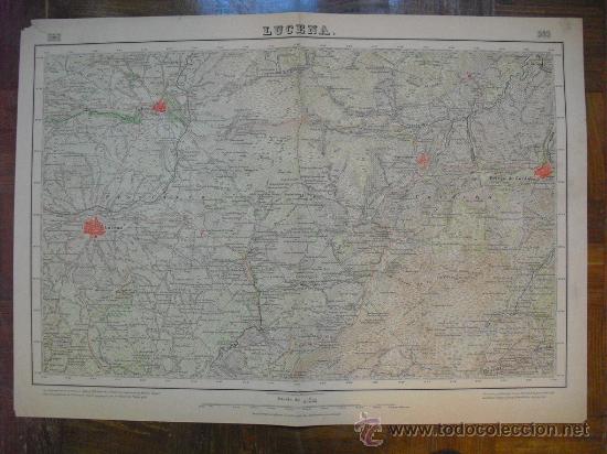 Zeitgen&ouml;ssische Karten: 1909  MAPA DE LUCENA HOJA  989 DEL MTN 1:50000  PRIMERA EDICION  ULTIMA HOJA CROMOLITOGRAFIADA