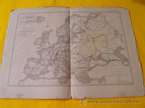 Mappe contemporanee: Antiguo Mapa: Carte Physique de l'EUROPE. DUSSIEUX