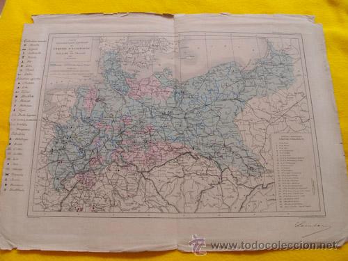 Mappe contemporanee: Antiguo Mapa: L'EMPIRE D'ALLEMAGNE et le Royaume de Prusse. DUSSIEUX