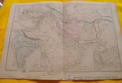 Mappe contemporanee: Antiguo Mapa: Carte Physique et Politique l'ASIE OCCIDENTALE. DRIOUX, LEROY Ch. 1866