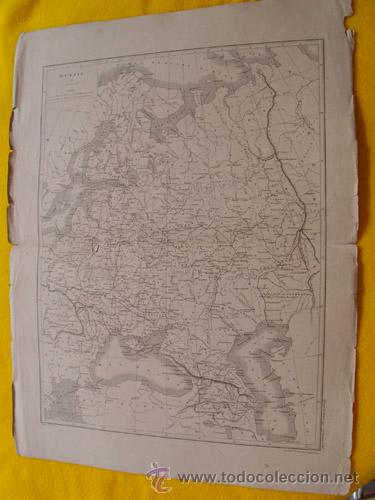 Mappe contemporanee: Antiguo Mapa: RUSSIE. DUSSIEUX L.