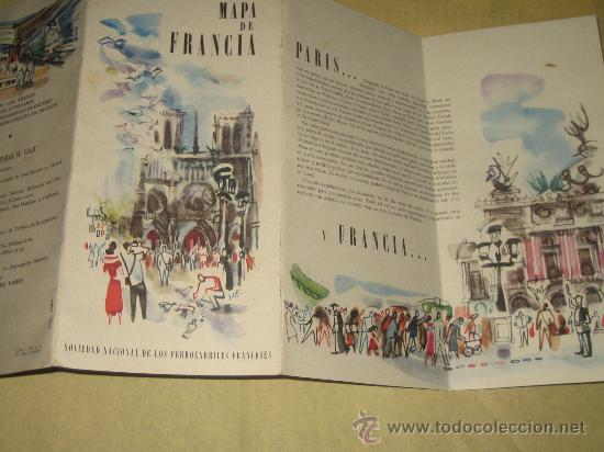 Mappe contemporanee: ANTIGUO MAPA DE FRANCIA 1956 - VER FOTO