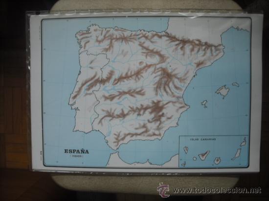 Mapas contempor&aacute;neos: MAPA - ESPA&Ntilde;A FISICO - Foto 1