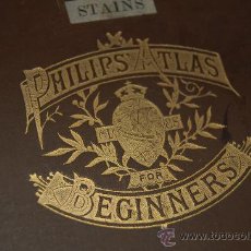 Mapas contemporáneos: ATLAS INGLÉS PHILIPS FOR BEGINNERS (1890)