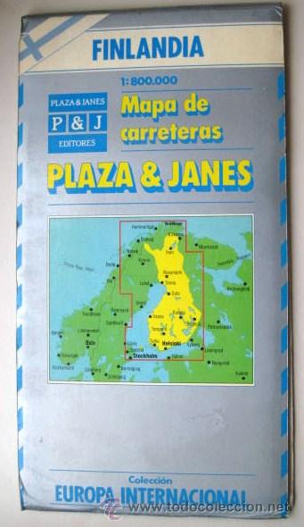 Mappe contemporanee: MAPA DE FINLANDIA. PLAZA Y JANES. 1986. ESCALA: 1: 800.000 . ENVIO GRATIS&iexcl;&iexcl;&iexcl;