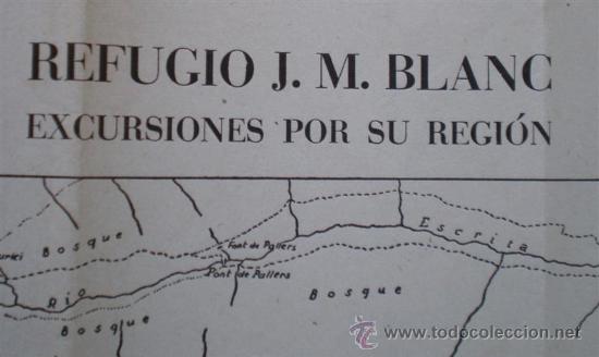 Mapas contempor&aacute;neos: Mapa .. Refugio J.M. Blanc .. 1945 - Foto 2