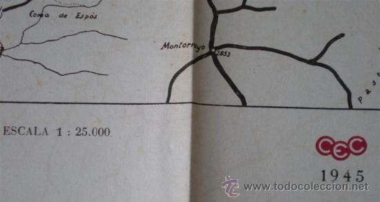 Mapas contempor&aacute;neos: Mapa .. Refugio J.M. Blanc .. 1945 - Foto 3