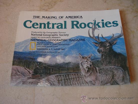 Zeitgen&ouml;ssische Karten: MAPA THE CENTRAL ROCKIES REVISTA NATIONAL GEOGRAPHIC (EN INGLES)