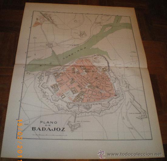 Mapas contempor&aacute;neos: PLANO DE BADAJOZ (PRINCIPIOS 1900) - Foto 1