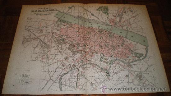 Mapas contempor&aacute;neos: PLANO DE ZARAGOZA (PRINCIPIOS 1900) - Foto 1